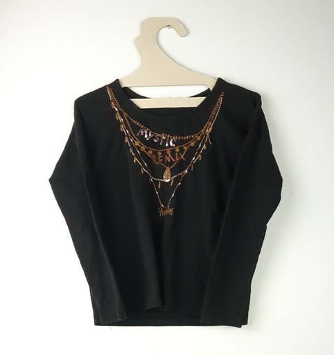 [221000116] IKKS T-shirt LM 6 ans - noir
