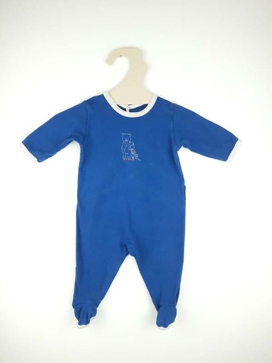 [230700005] Petit Bateau Pyjama bleu - 3 mois