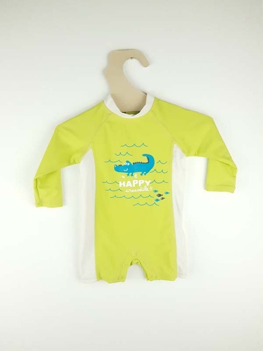 [230600473] TEX baby Happy crocodile ! combinaison maillot vert - 12 mois