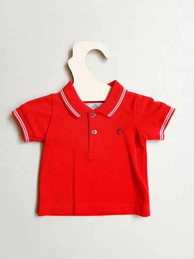 [16064] POLO - PETIT BATEAU - 3 MOIS - ROUGE