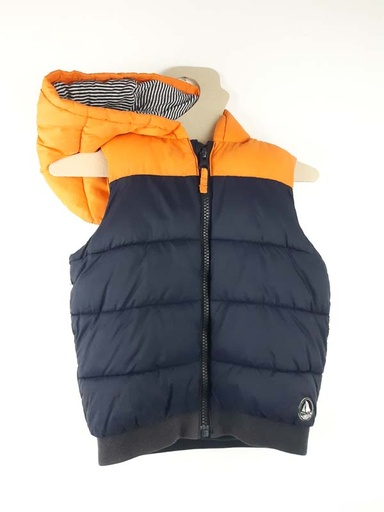 [230400504] Petit Bateau Manteau bleu orange - 3 ans