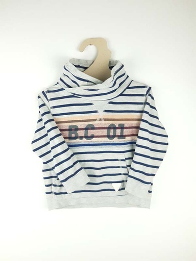 [230600251] Tom Taylor Pull rayé gris - 2/3 ans