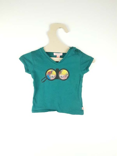 [230700080] Kiekeboe T-shirt CM vert - 12 mois