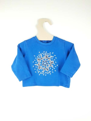[230700167] Petit Bateau Pull bleu - 12 mois