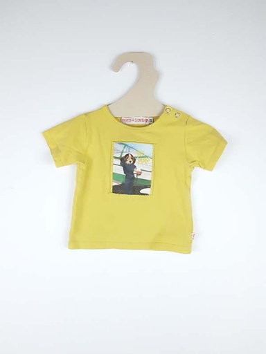 [230600520] Fred + Ginger t-shirt jaune yes man - 9 mois