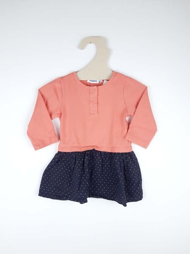 [221100443] Noukies Robe 9 mois - rose et bleu
