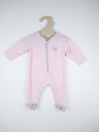 [230500225] Linvosges Pyjama + bonnet rose - 6 mois
