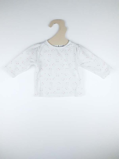 [221100442] Noukies T-shirt LM 9 mois - blanc