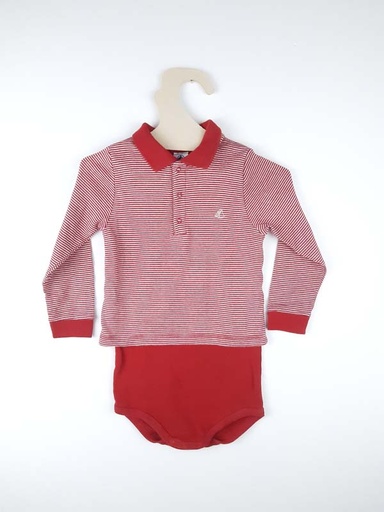 [230500729] Petit Bateau T-shirt body rouge - 3 ans
