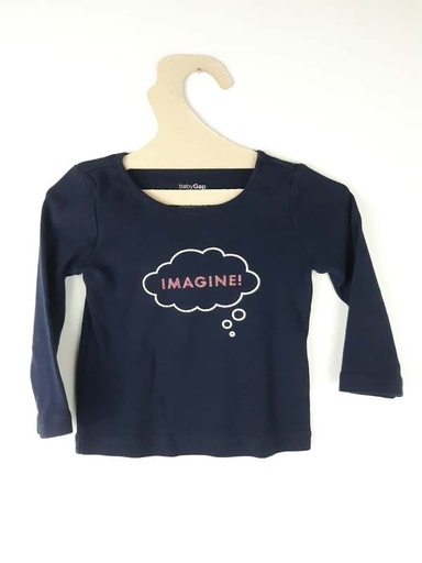 [230900122] Gap T-shirt LM bleu - 18 mois