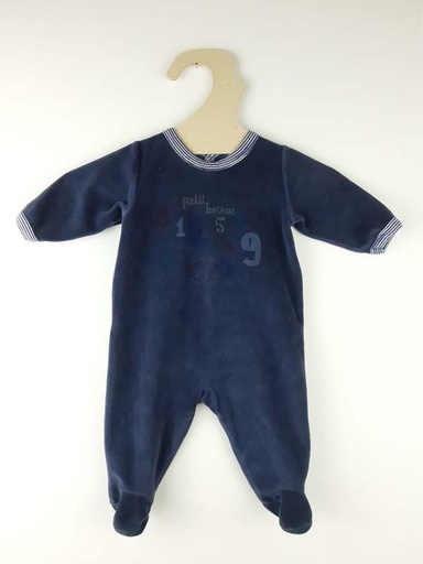 [230800410] Petit Bateau Pyjama bleu - 1 mois