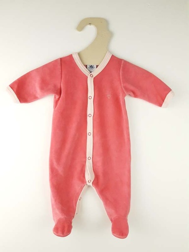 [230900097] Petit Bateau pyjama rose - 1 mois
