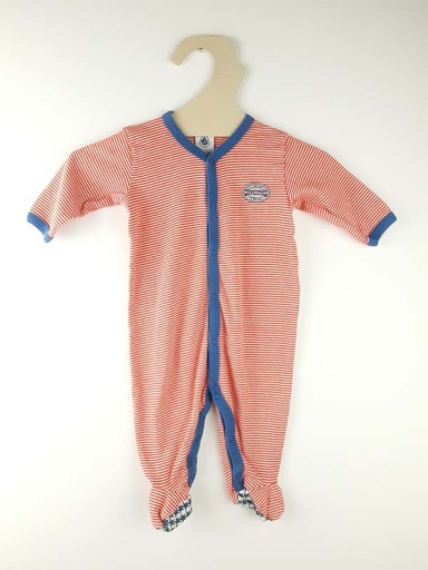 [230900108] Petit Bateau Pyjama rouge - 3 mois