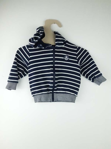 [230900262] Petit Bateau Gilet bleu - 6 mois