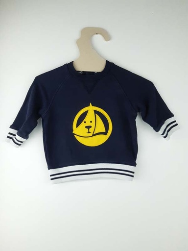 [230900259] Petit Bateau Pull Bleu - 6 mois
