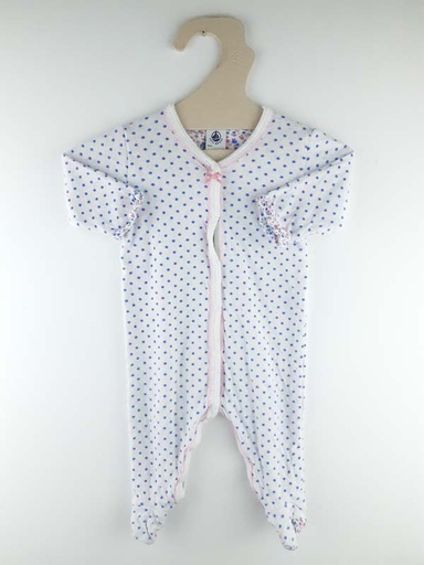 [230900557] Petit Bateau Pyjama bleu étoiles - 3 mois