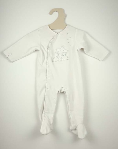 [220900507] Noukies Pyjama 6 mois - blanc