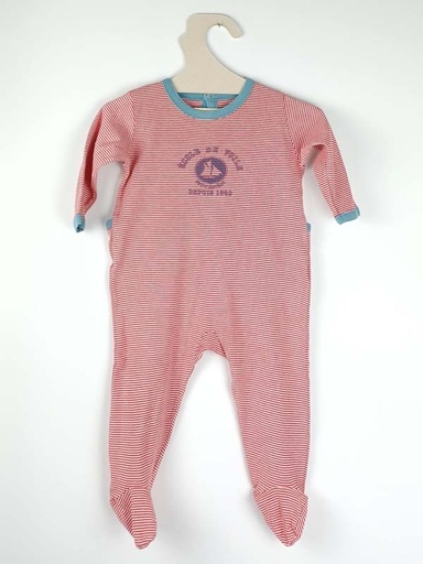 [220700336] Petit Bateau Pyjama 12 mois - rouge