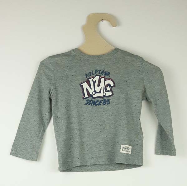 [220900348] Tommy Hilfiger T-shirt LM 12 mois - gris