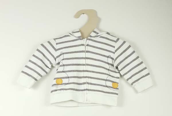 [221000852] Noukies Gilet 3 mois - gris et blanc