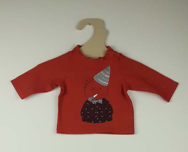 [220901005] Noukies T-shirt LM 1 mois - rouge