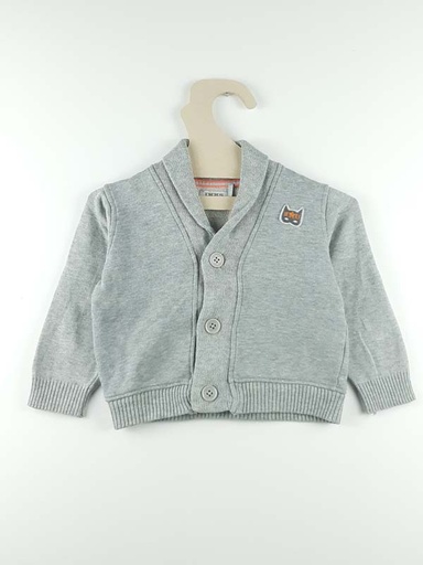 [230200508] IKKS Gilet gris - 18 mois