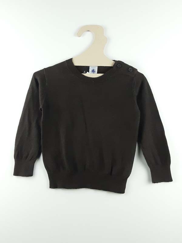 [230200325] Petit Bateau Pull brun - 24 mois