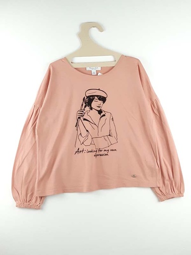 [230200388] Massimo Dutti T-shirt LM rose - 9/10 ans
