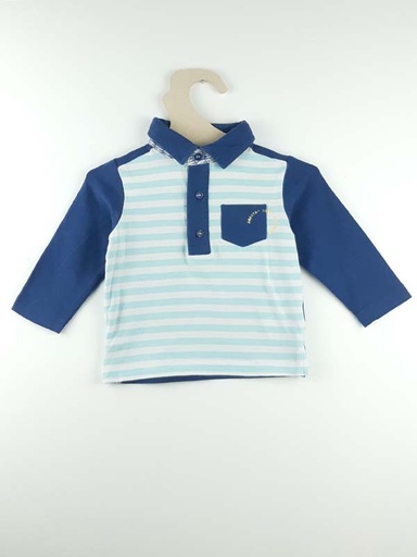 [221100452] Noukies Polo 12 mois - bleu